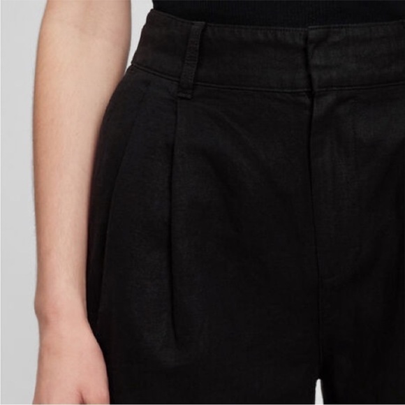 NWT! GAP Black High Rise Linen-Cotton Pleated Wide Leg Pants  - Multiple Sizes🔹 - Picture 3 of 11